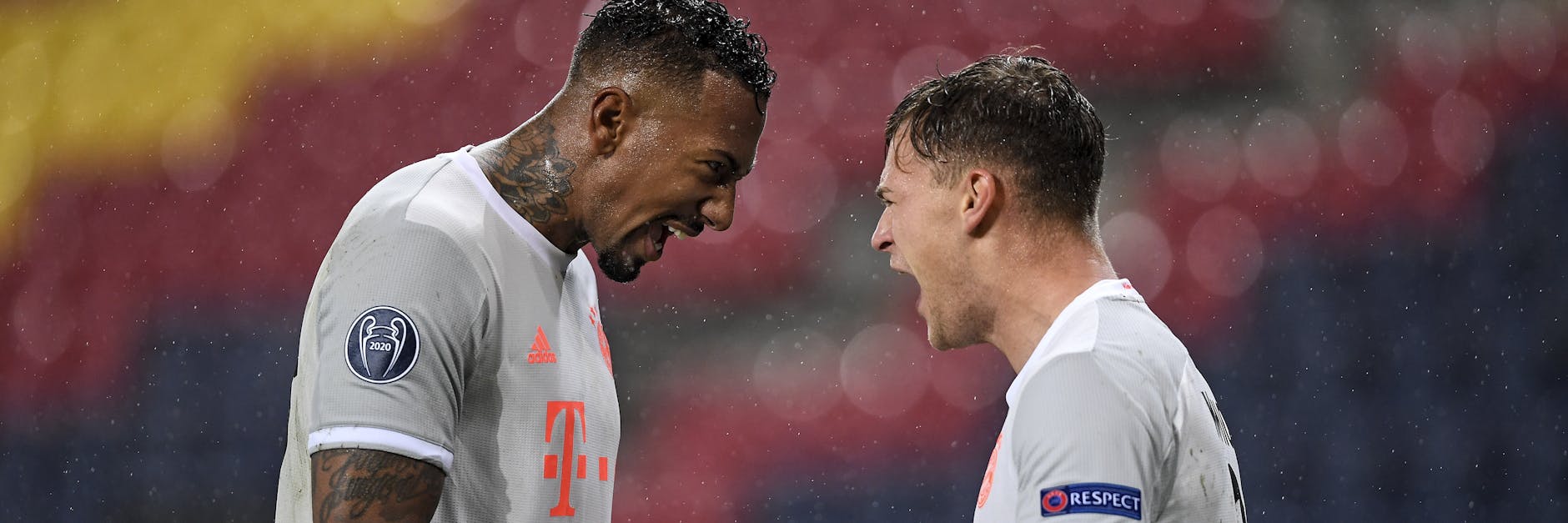 Unbändiger Jubel: Jerome Boateng (l.) und Joshua Kimmich feiern den Treffer zum 3:2.