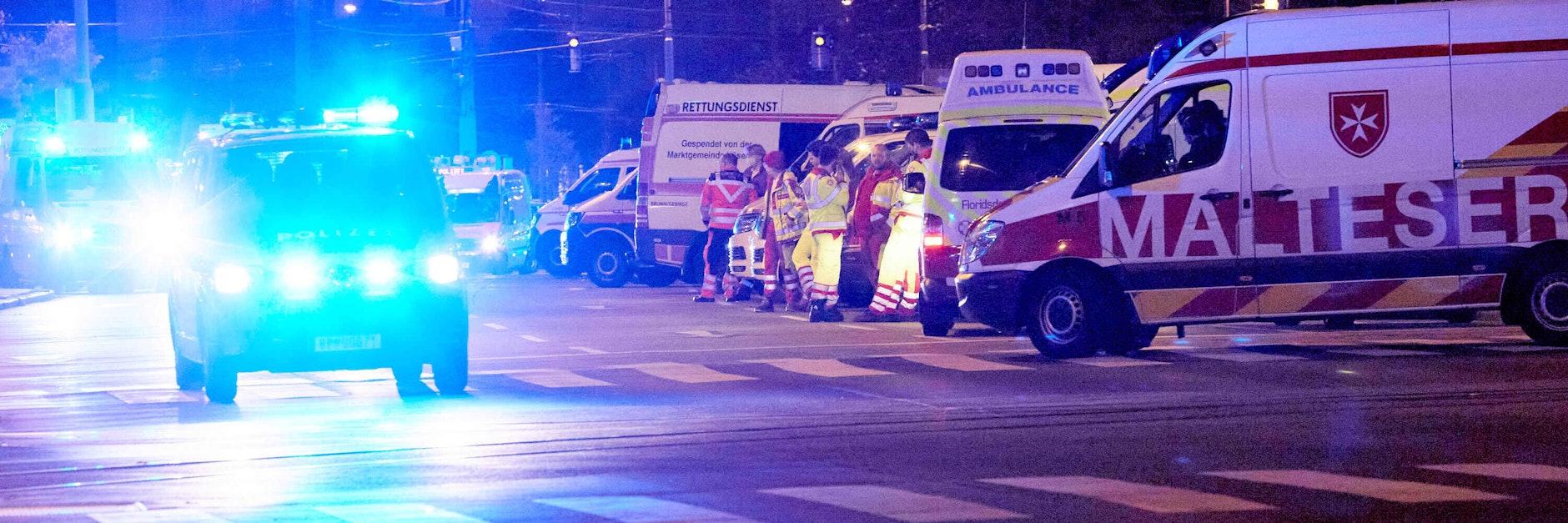 Großeinsatz auf den Straßen Wiens. 