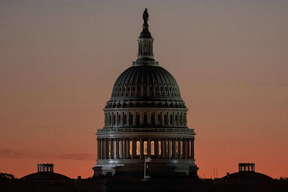 Sonnenaufgang über dem Capitol in Washington&nbsp;<br>