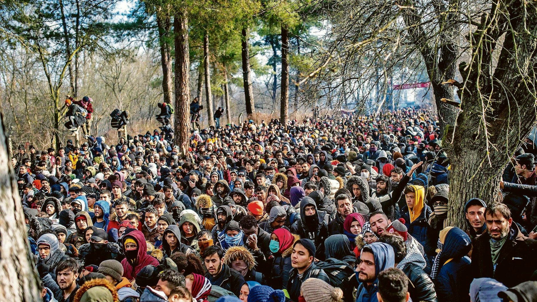 Flüchtlinge an der türkisch-griechischen Grenze&nbsp;