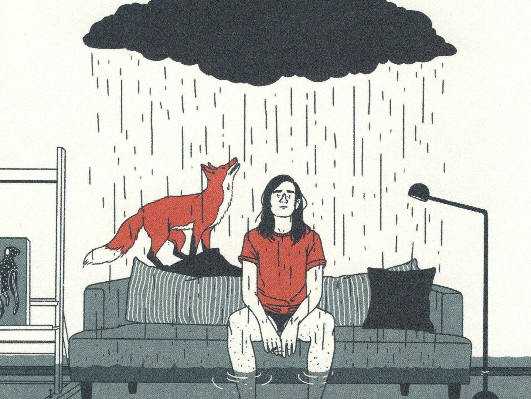 Land unter in der Berliner Altbauwohnung: Julia Bernhards Comic zu „Warte auf mich auf dem Grund des Swimmingpools“.
