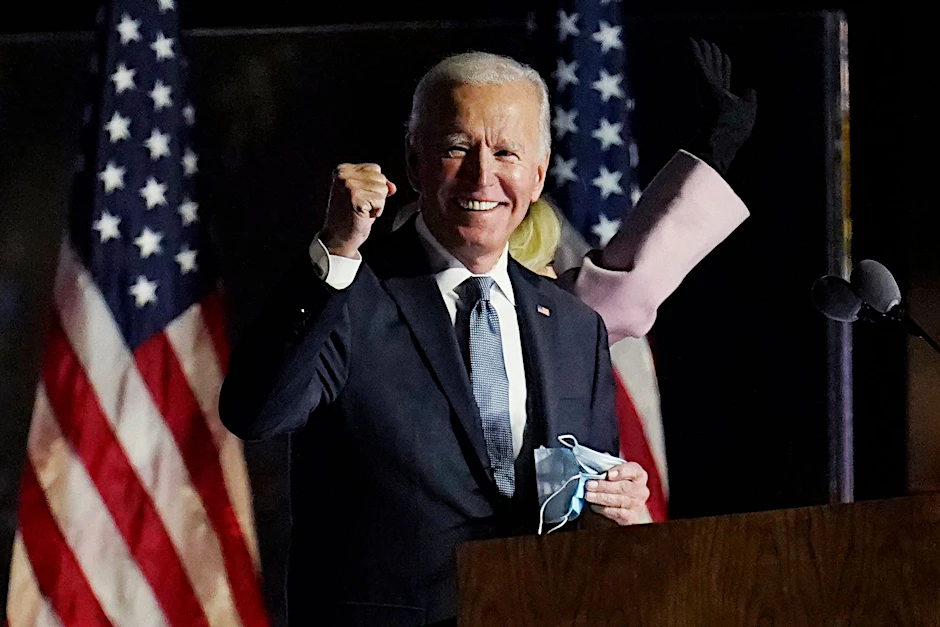 Der ehemalige Vizepräsident Joe Biden hat mit 273 Wahlmännern die erforderliche Mehrheit.