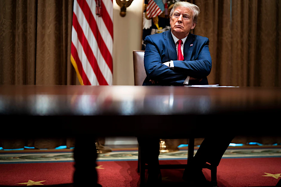 Donald Trump im Weißen Haus in Washington am 14. April 2020.