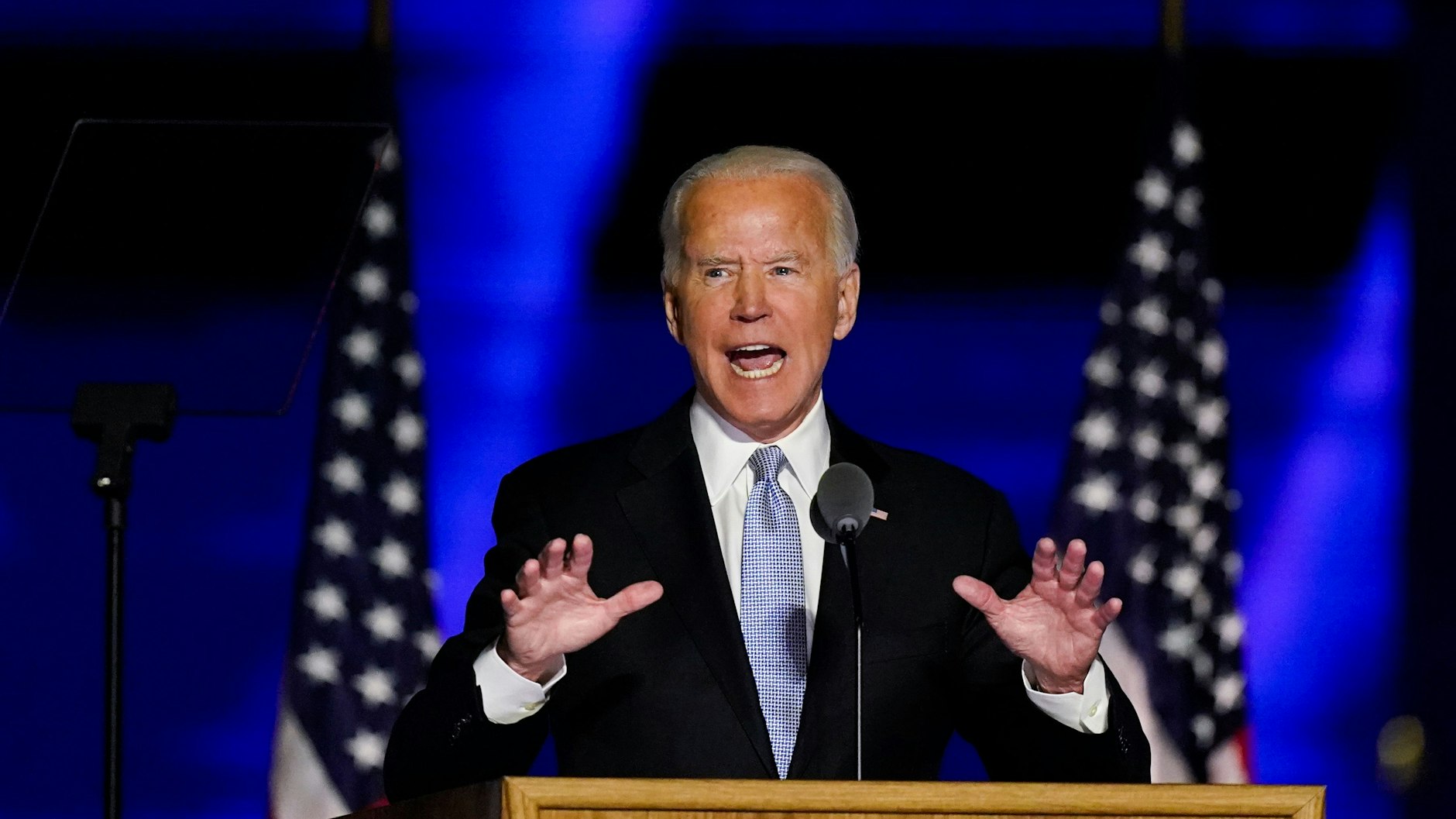Joe Biden, „Gewählter Präsident“ („President Elect“), in&nbsp;Wilmington.