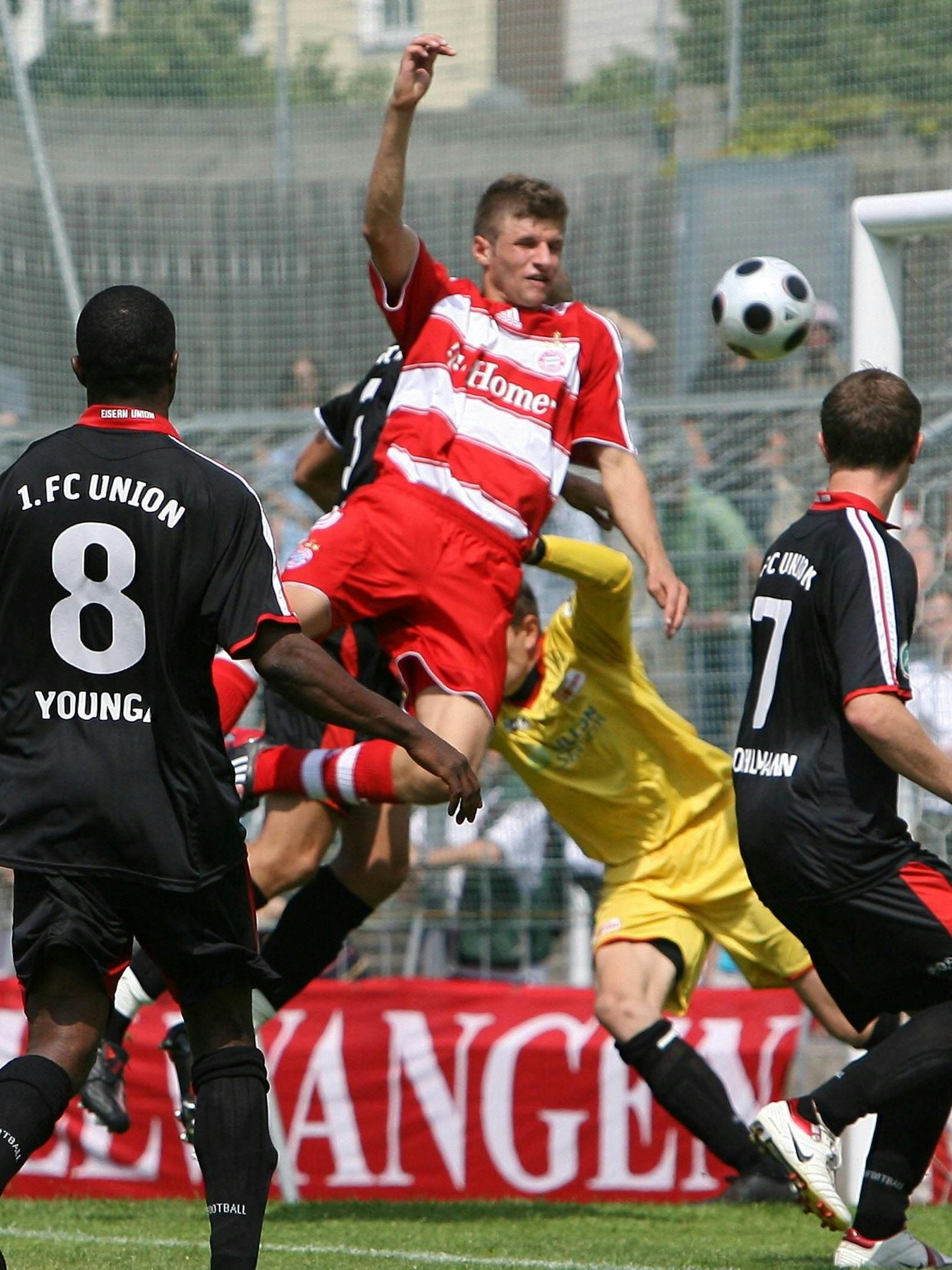 Thomas Müller erzielte 2008 in der 3.Liga ein Tor gegen die Eisernen. 