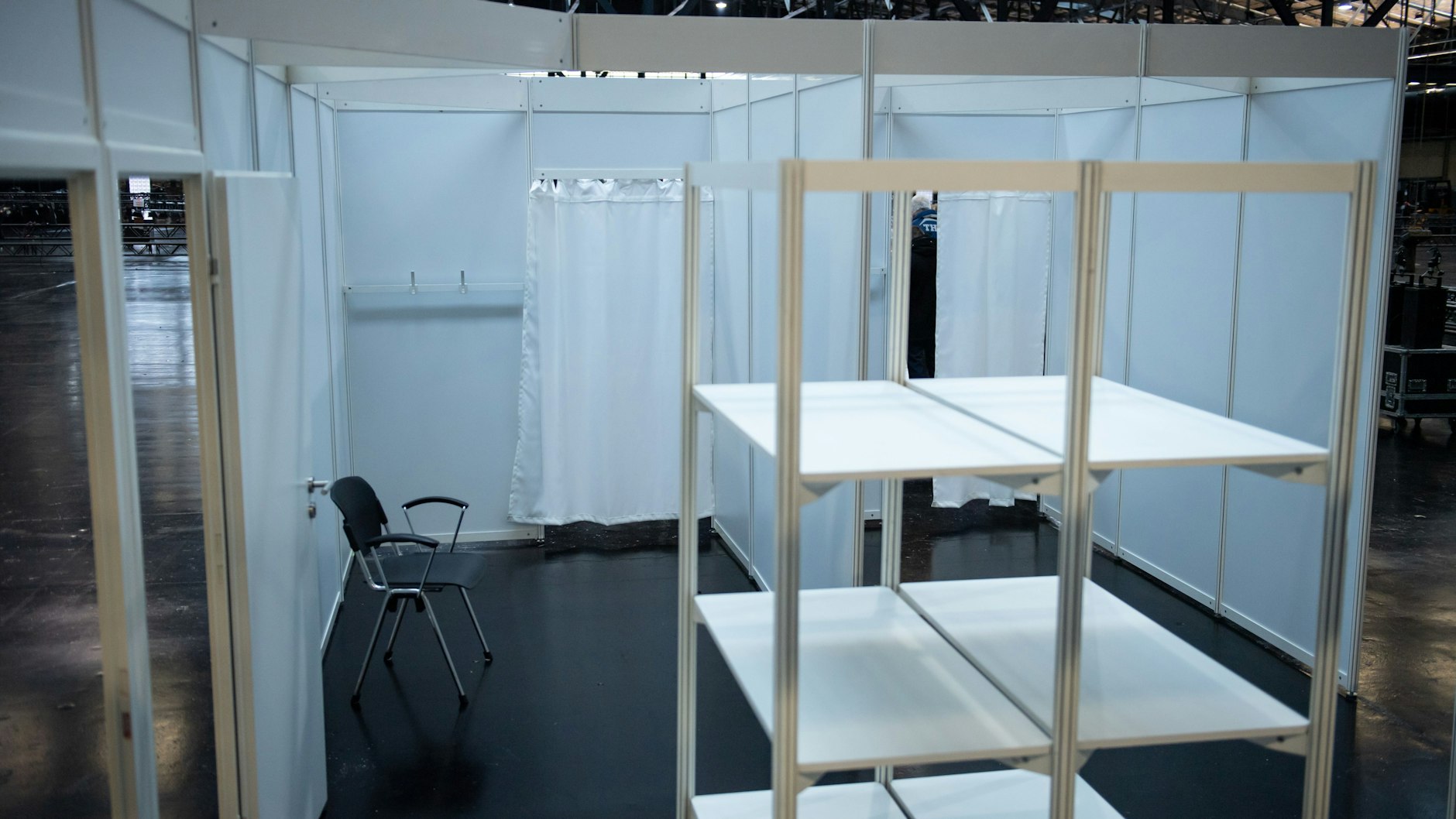 Blick in eine Impfkabine