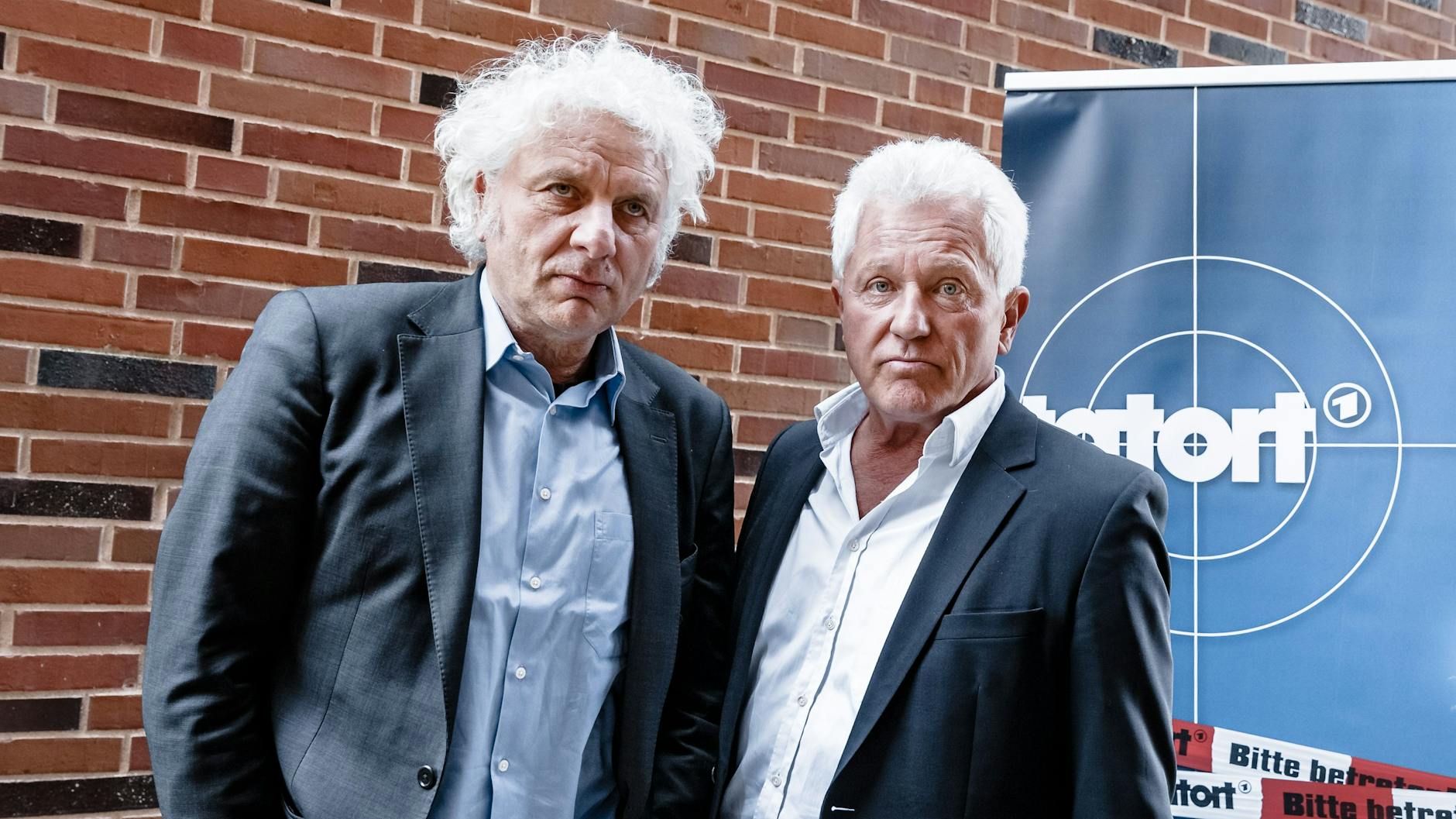 Die Schauspieler Udo Wachtveitl (l.) als Kriminalhauptkommissar Franz Leitmayr und Miroslav Nemec als Kriminalhauptkommissar Ivo Batic