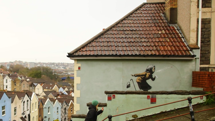 BanksyBild an der Wand Frau will Haus nicht mehr verkaufen