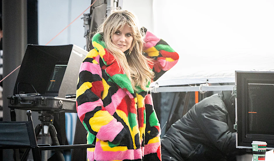 Heidi Klum hält sich derzeit für Dreharbeiten in Berlin auf.