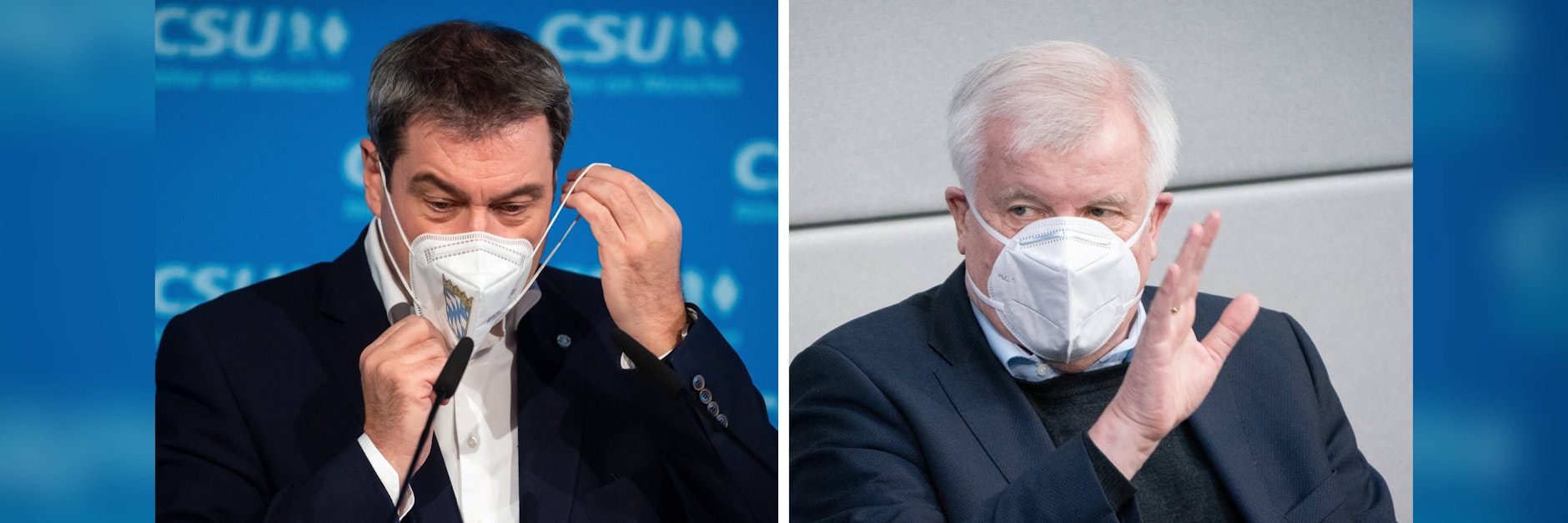 Markus Söder und Horst Seehofer fordern nun einen zügigen Gang in den Lockdown.