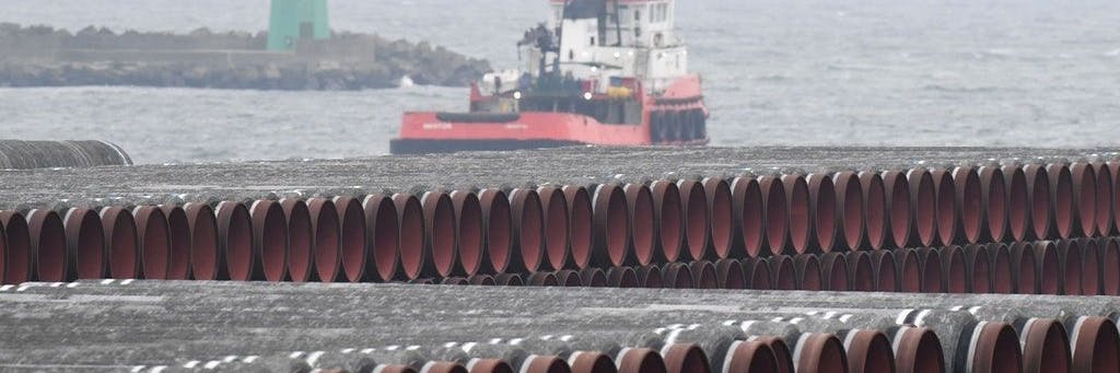 Der Hafen Mukran auf Rügen gilt als wichtigster Umschlagplatz für den Bau der Pipeline.