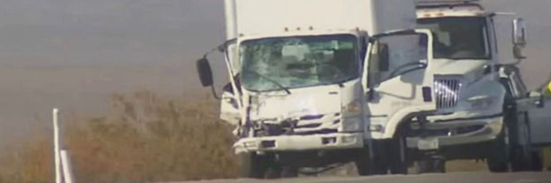 Der Laster, der in die Fahrradfahrer raste.