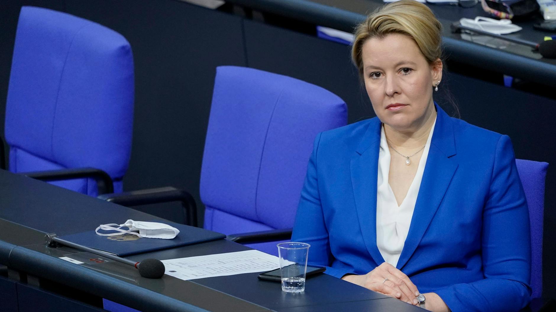 Franziska Giffey die Bundesministerin für Familie, Senioren, Frauen und Jugend.