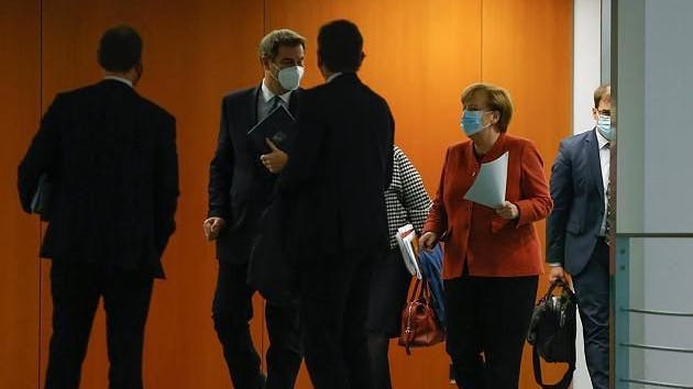 Die Kanzlerin und Markus Söder. 