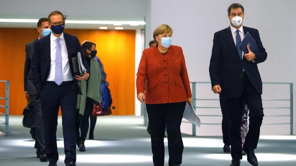 Michael Müller, Angela Merkel, Markus Söder. 