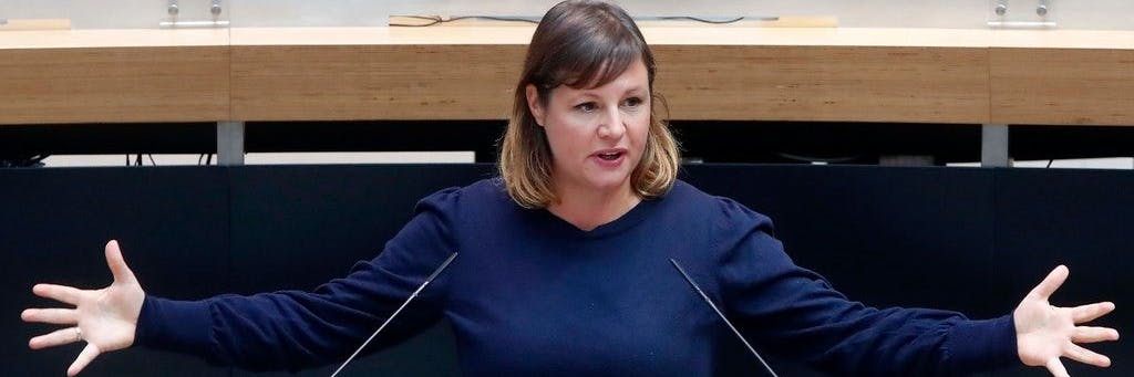 Antje Kapek im Berliner Abgeordnetenhaus