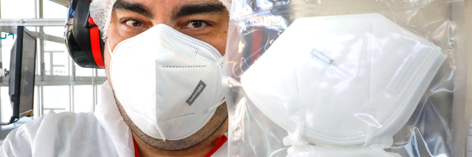 Hier werden FFP2-Schutzmasken hergestellt.