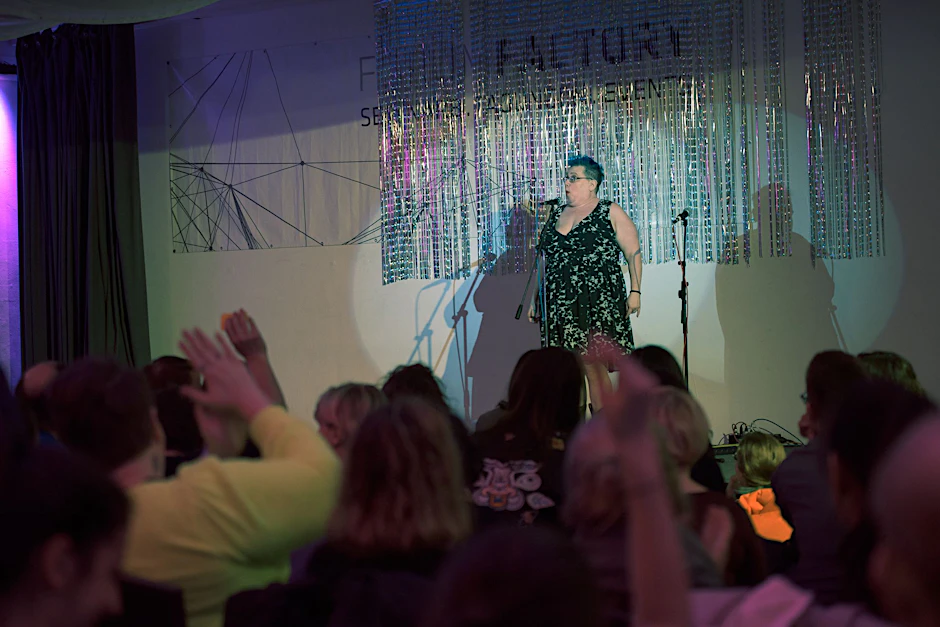 Cameryn Moore on stage in February 2020.
