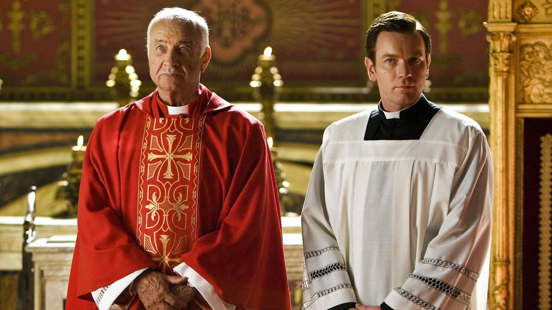 Armin Müller-Stahl (l.) spielte an der Seite von Ewan McGregor (Foto) und Tom Hanks im Film Illuminati.