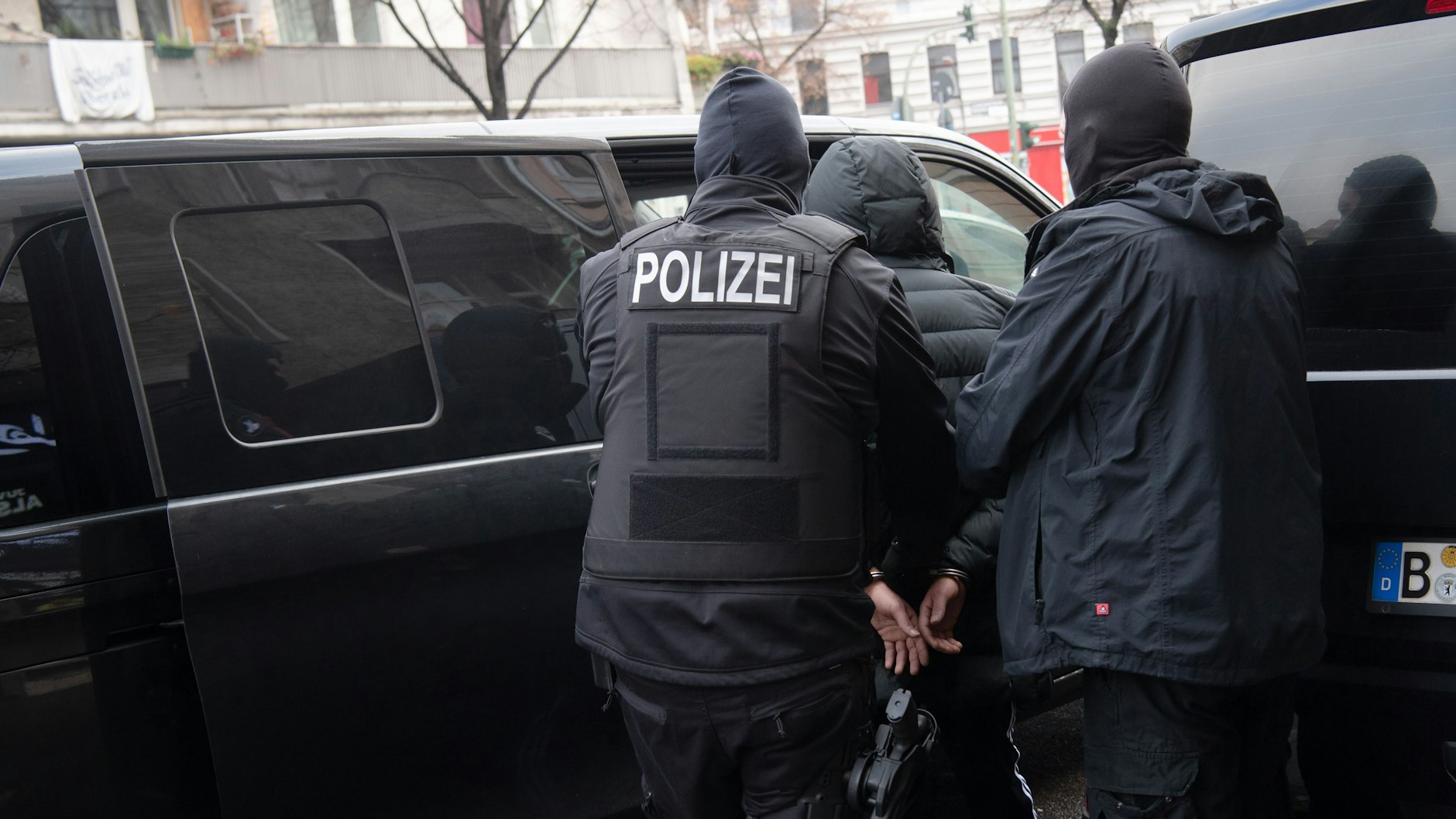 Verhaftungen gab es nicht. Hier wurde ein Mann zur Identitätsfeststellung vorläufig festgenommen.