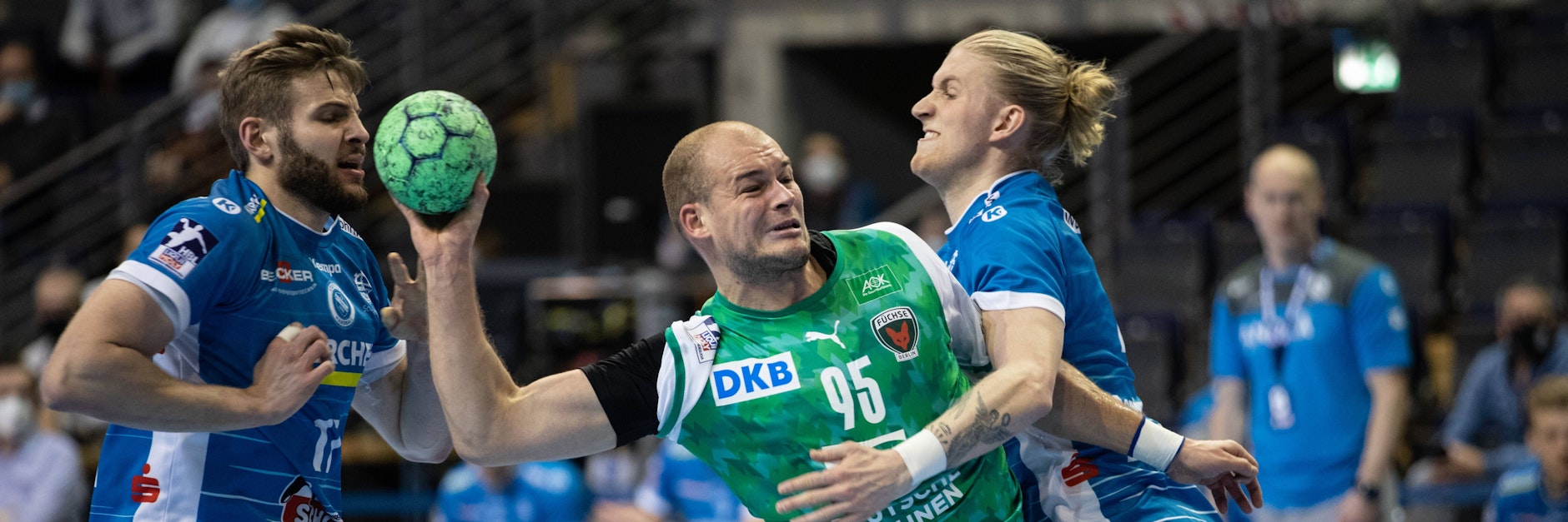 Paul Drux (M.) würde sich auch für Deutschland so reinhauen wie hier für die Füchse.&nbsp;