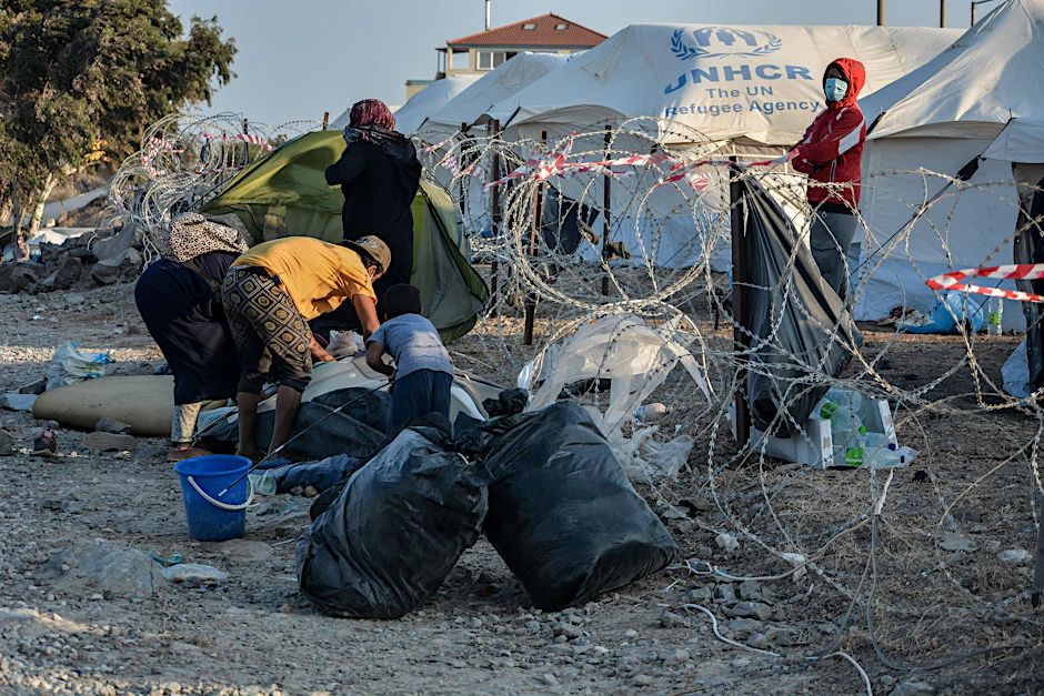Eine Momentaufnahme aus dem Flüchtlingslager Kara Tepe auf der griechischen Insel Lesbos.&nbsp;