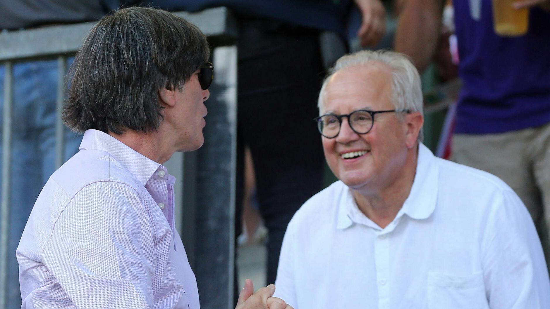 Wollte Fritz Keller (r.) den Vertrag mit Bundestrainer Joachim Löw frühzeitig auflösen?