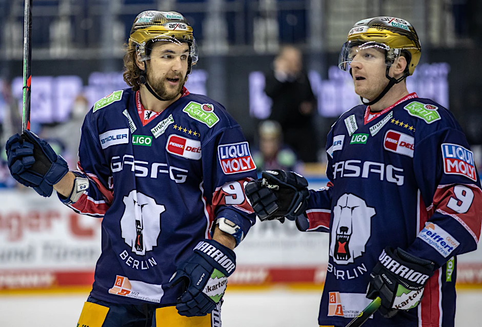 Mark Zengerle (r.) und Kris Foucault verstehen sich schon gut auf dem Eis.&nbsp;