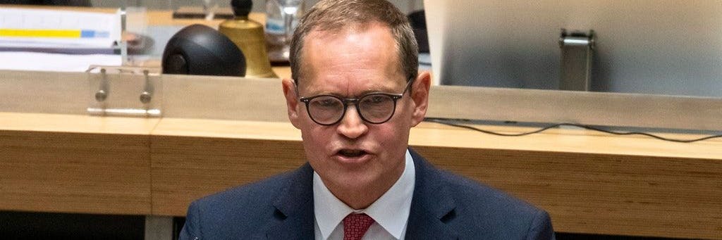 Der Regierender Bürgermeister Michael Müller (SPD) im Abgeordnetenhaus