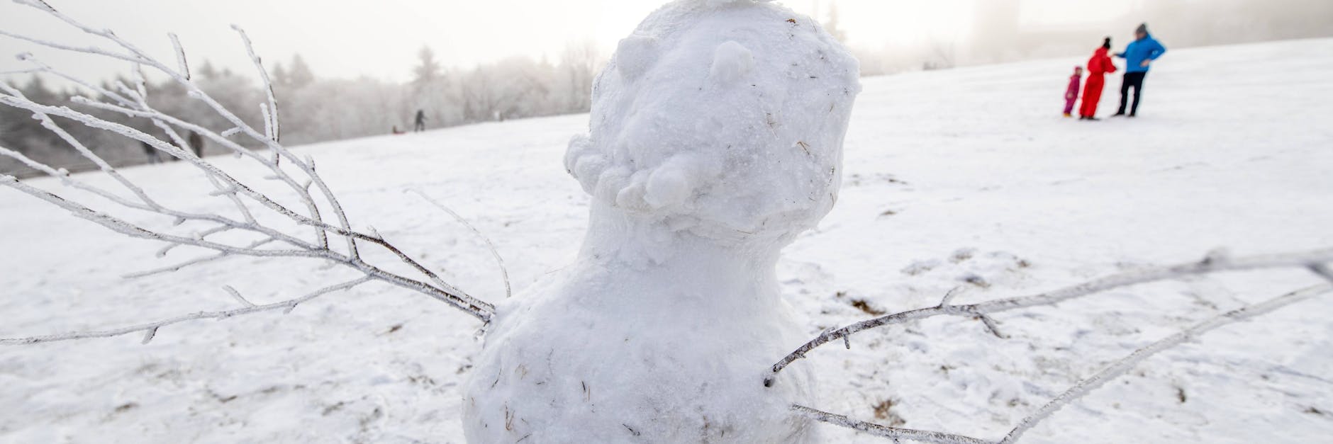 Winterlandschaft am ersten Weihnachtsfeiertag auf dem Großen Feldberg.