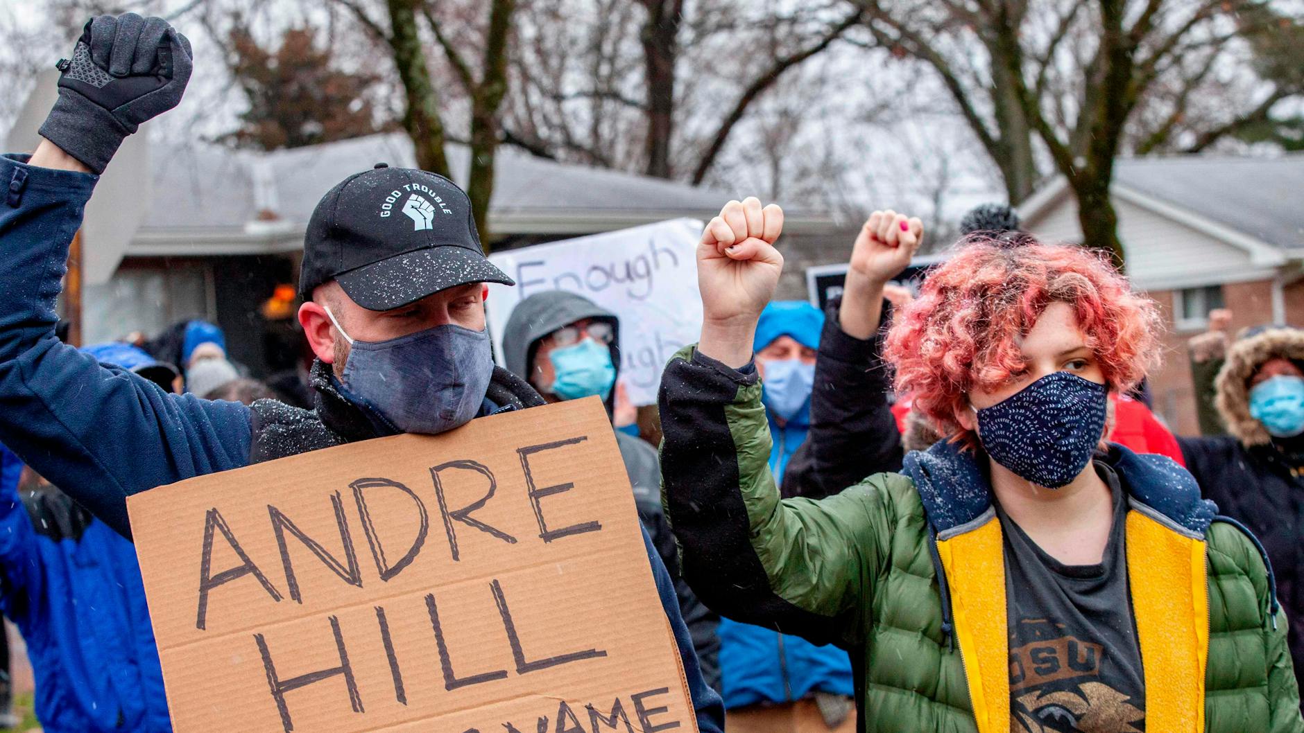 Protest in Ohio nach dem Tod von Andre Hill.