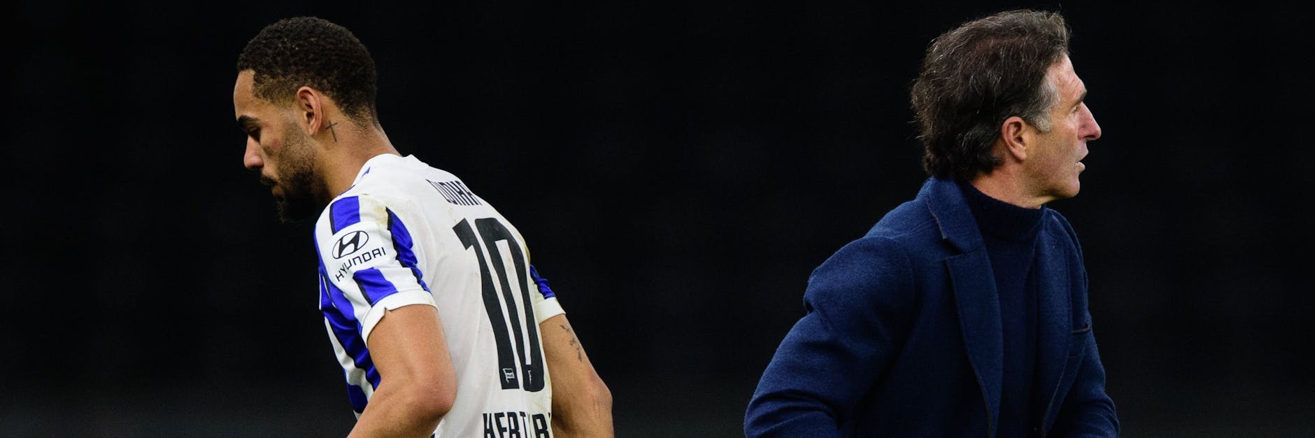 Trainer Bruno Labbadia (r.) hat die nächste Baustelle. Er muss Cunha zum Teamplayer umerziehen.