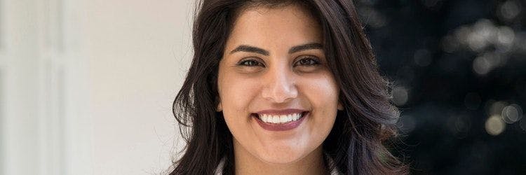 Menschenrechts-Aktivistin Ludschain al-Hathlul aus Saudi-Arabien - die Aufnahme veröffentlichte die Hilfsorganisation Amnesty International.