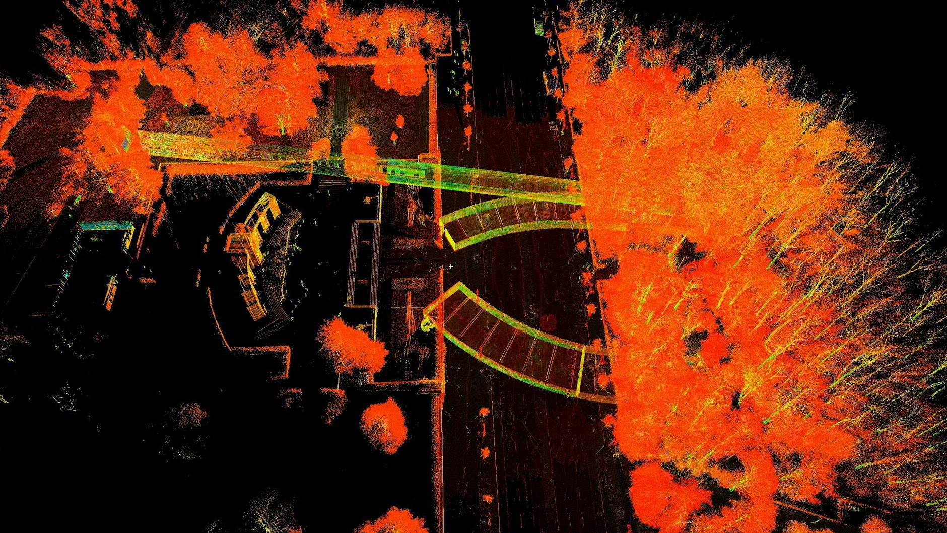 Der Laserscan zeigt, dass die Tunnel unter dem Tiergarten auf Höhe des Sowjetischen Ehrenmals verlaufen. Es dort nach dem Krieg zu errichten, ist eine bewusste Entscheidung Josef Stalins gewesen.