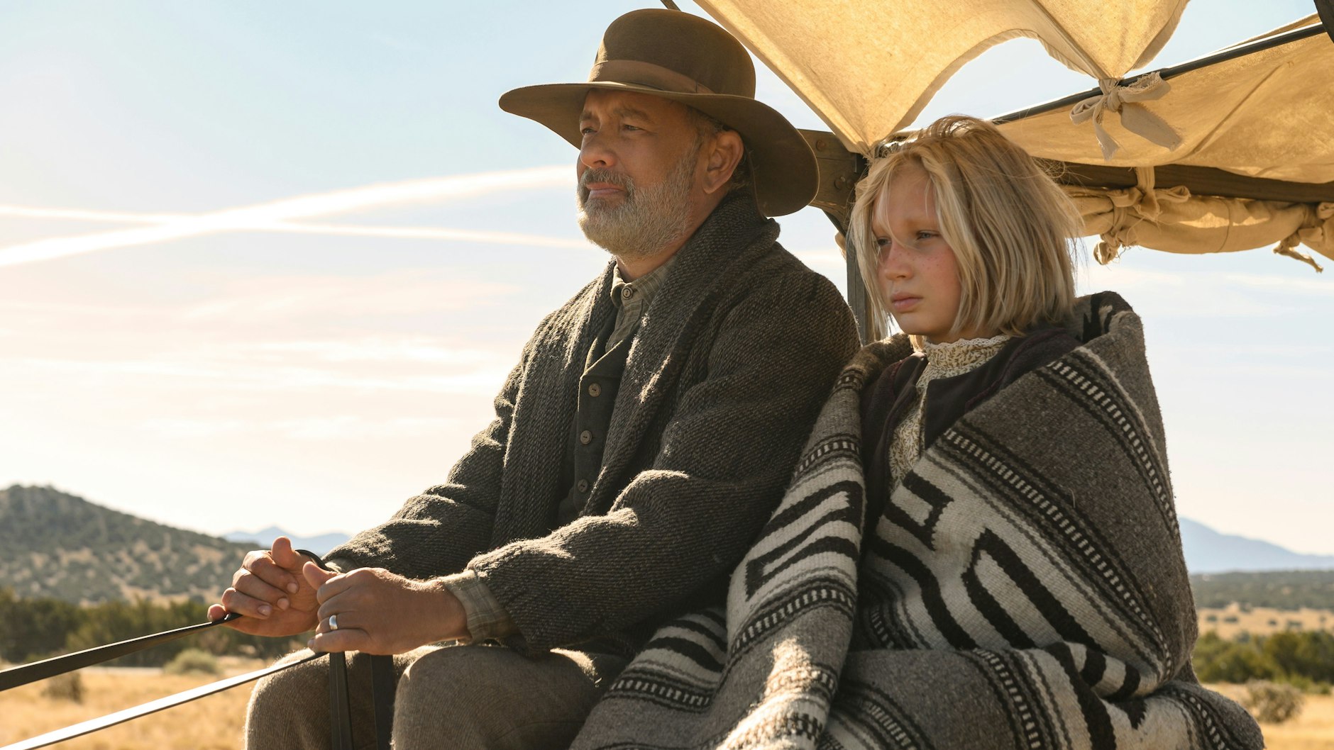 Helena Zengel spielt neben Tom Hanks in dem Hollywood-Western „Neues aus der Welt“.