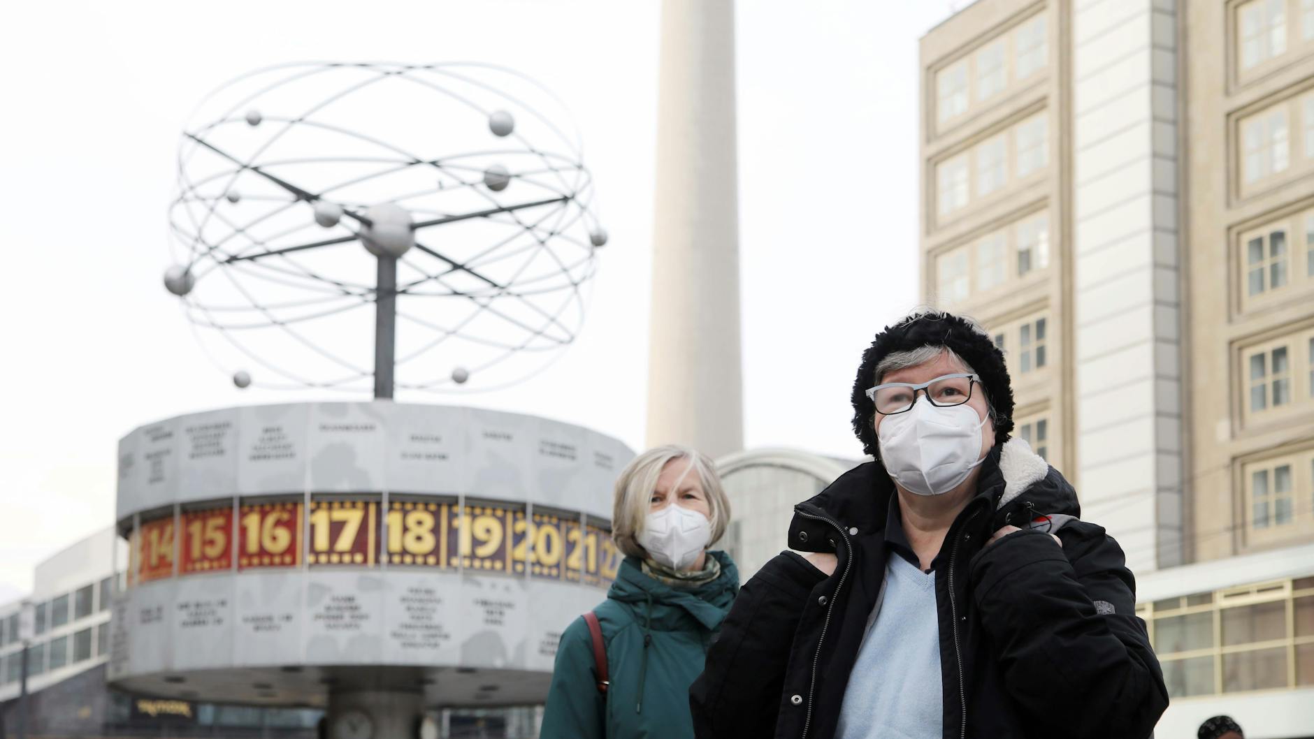 World Clock, Alexanderplatz - the spot where Annette, Betina and their comrade <em>Omas </em>take a stand every Friday.