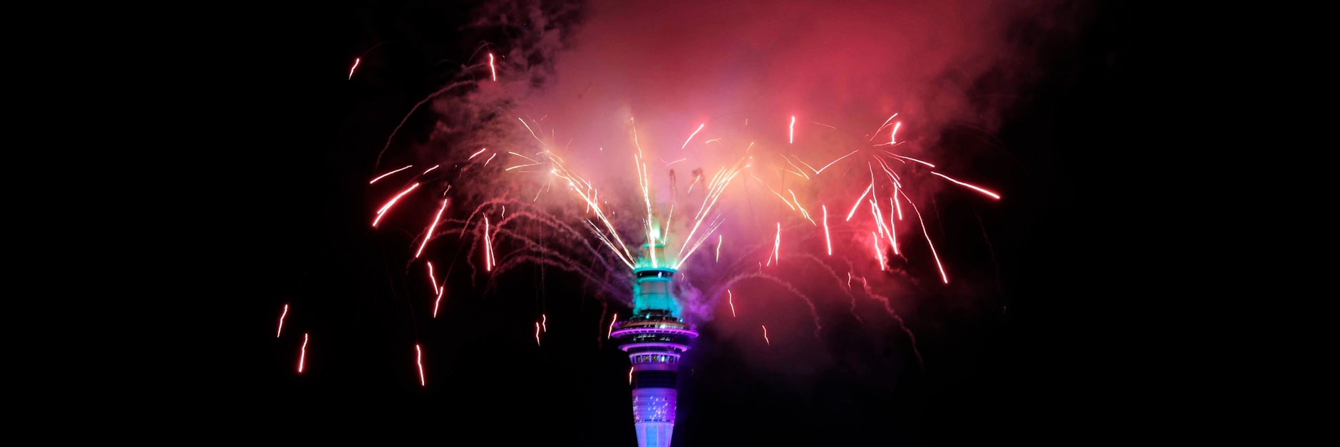 Feuerwerk in Auckland.