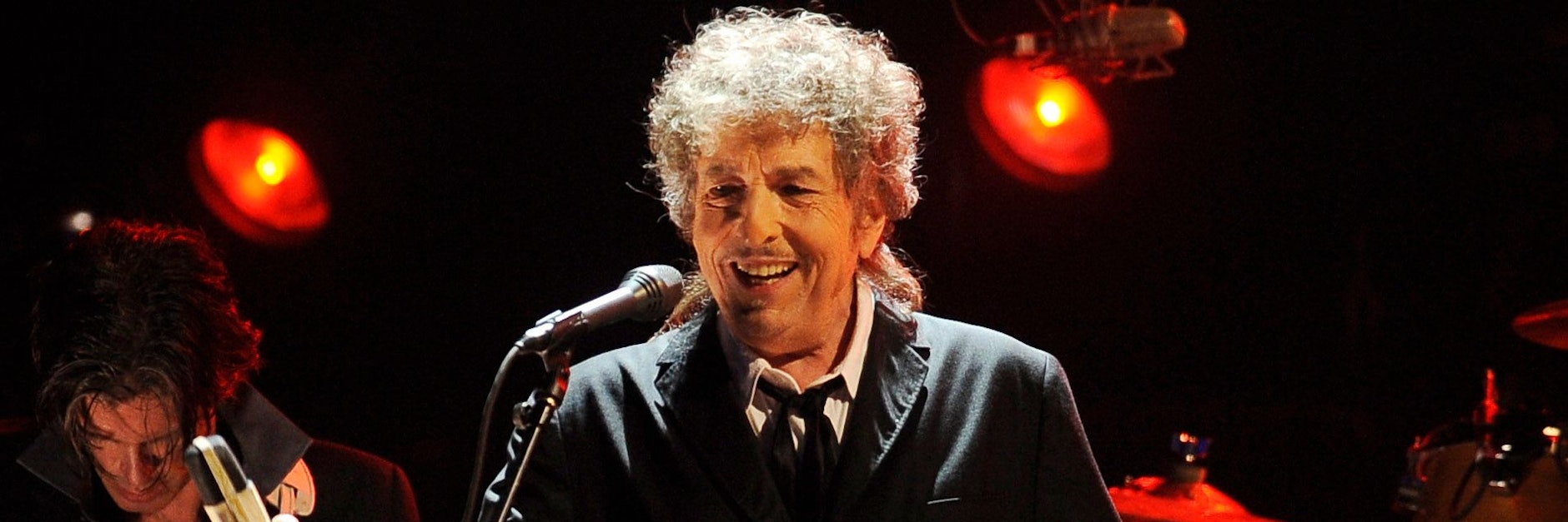 Bob Dylan, US-amerikanischer Musiker, während eines Auftritts.