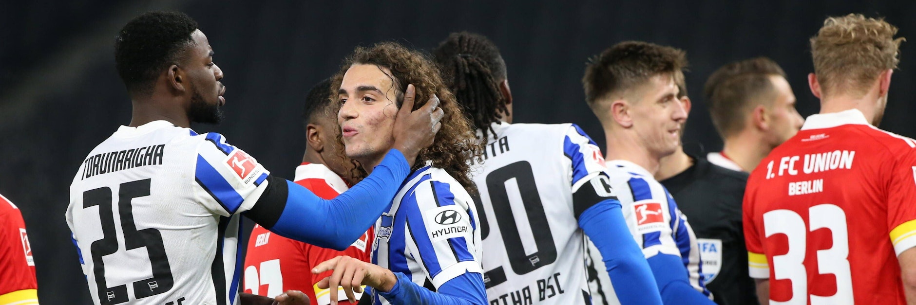 Herthas Profis hatten nach dem Derby richtig gute Laune.