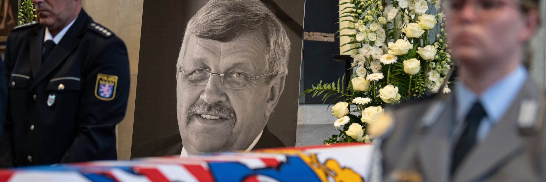 13. Juni 2019: Bei einem Trauergottesdienst in Kassel nahmen Weggefährten und Freunde Abschied von Walter Lübcke.