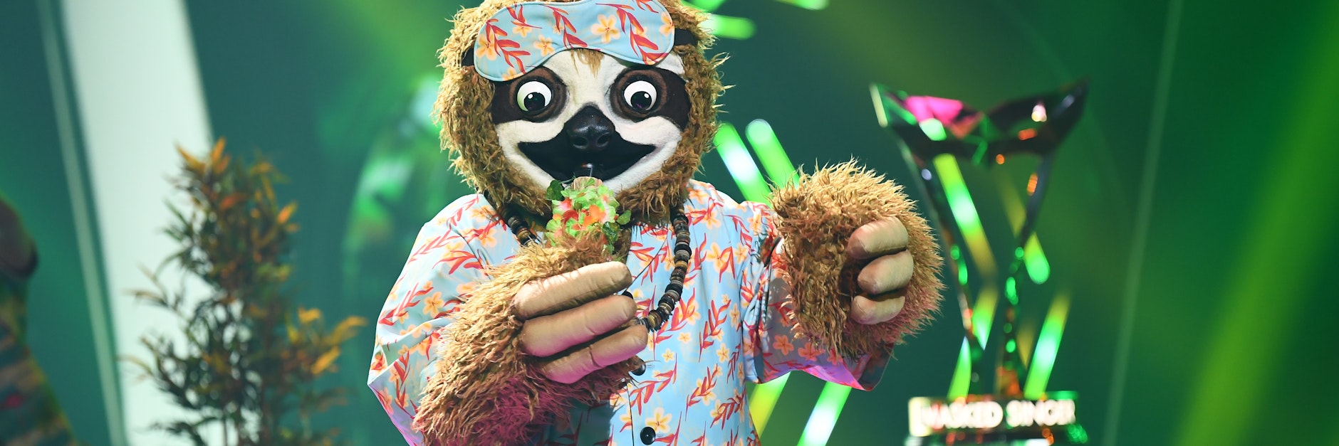 Die Figur «Das Faultier» steht in der Prosieben-Show «The Masked Singer» auf der Bühne.&nbsp;