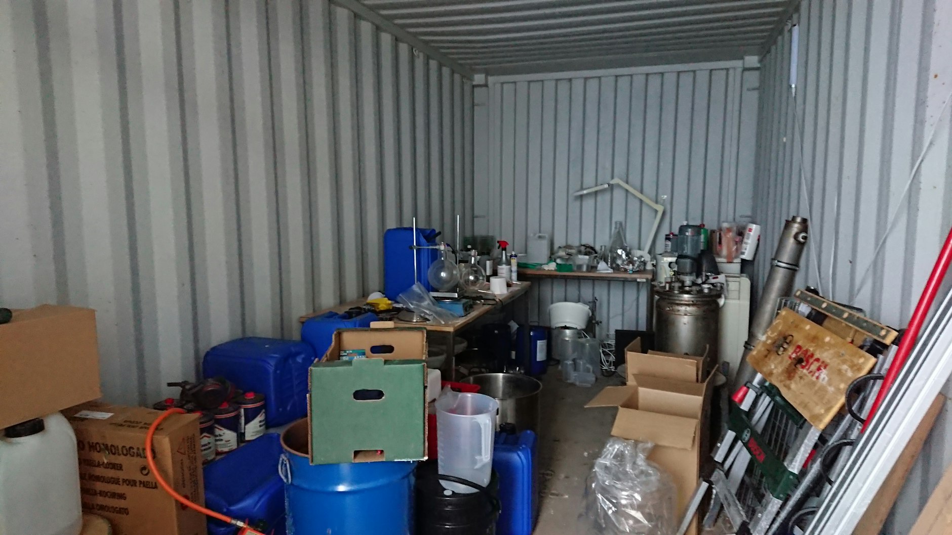 In diesem Hochseecontainer befand sich das Drogenlabor.