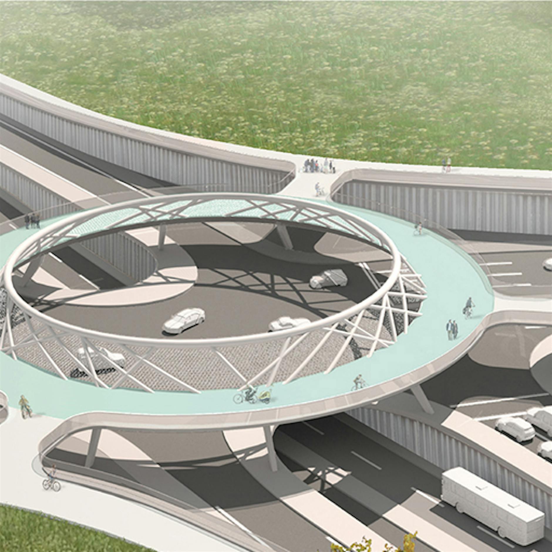 Berlin bekommt runde Schwebebrücke für Fußgänger und Radfahrer