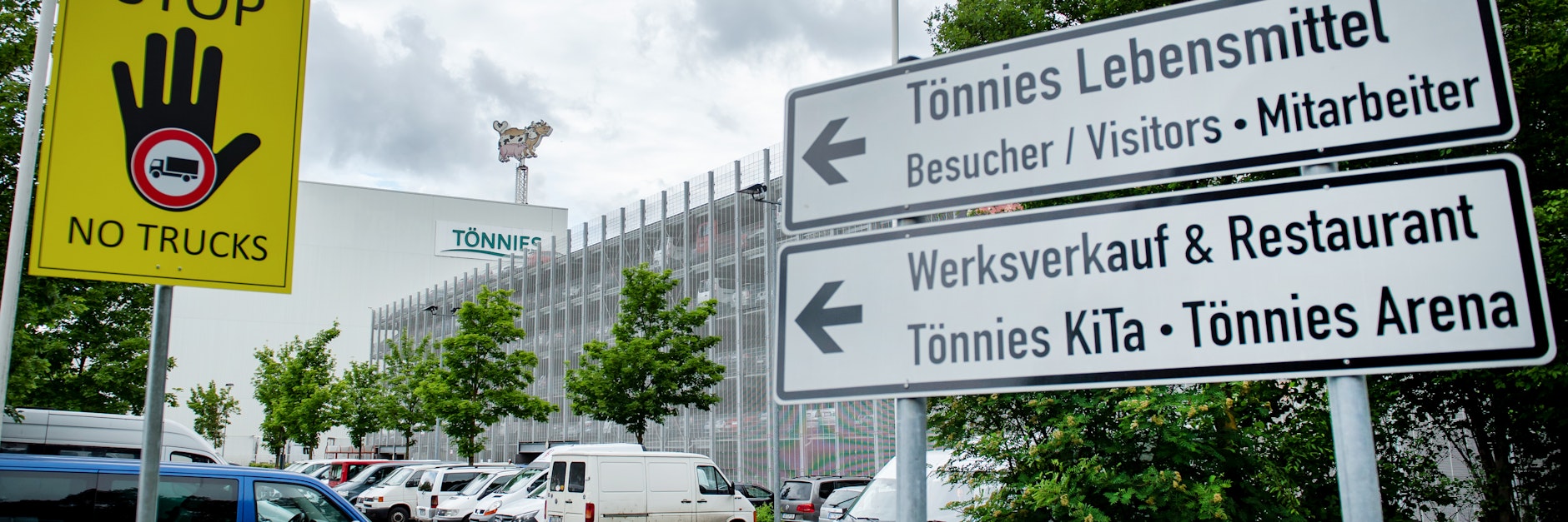 Das Fleischwerk Tönnies in Rheda-Wiedenbrück (Kreis Gütersloh)