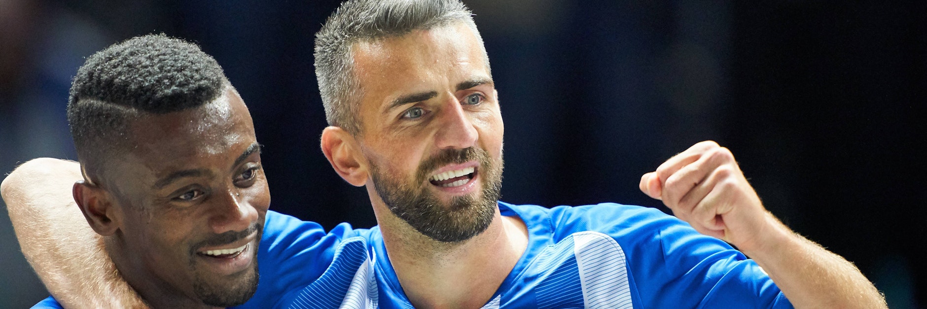 Für Salomon Kalou (l.) endet am Sonntag nach sechs Jahren das Kapitel bei Hertha BSC. Vedad Ibisevic hofft noch auf einen neuen Vertrag.&nbsp;