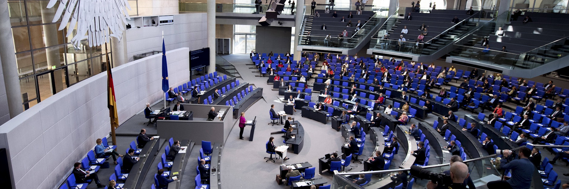 Richtig voll ist das Plenum des Bundestagss nur bei wichtigen Debatten und Abstimmungen.