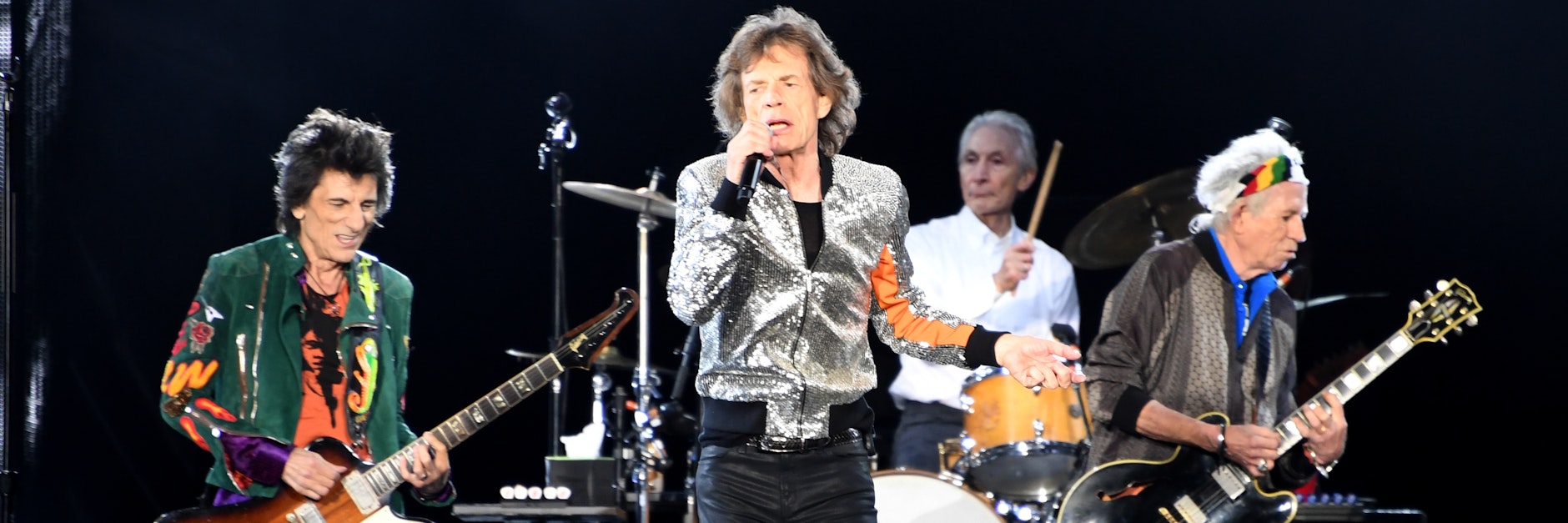 Ähnlich alt wie Trump, aber lauter - die Stones: Ron Wood, Mick Jagger, Charlie Watts und Keith Richards. 