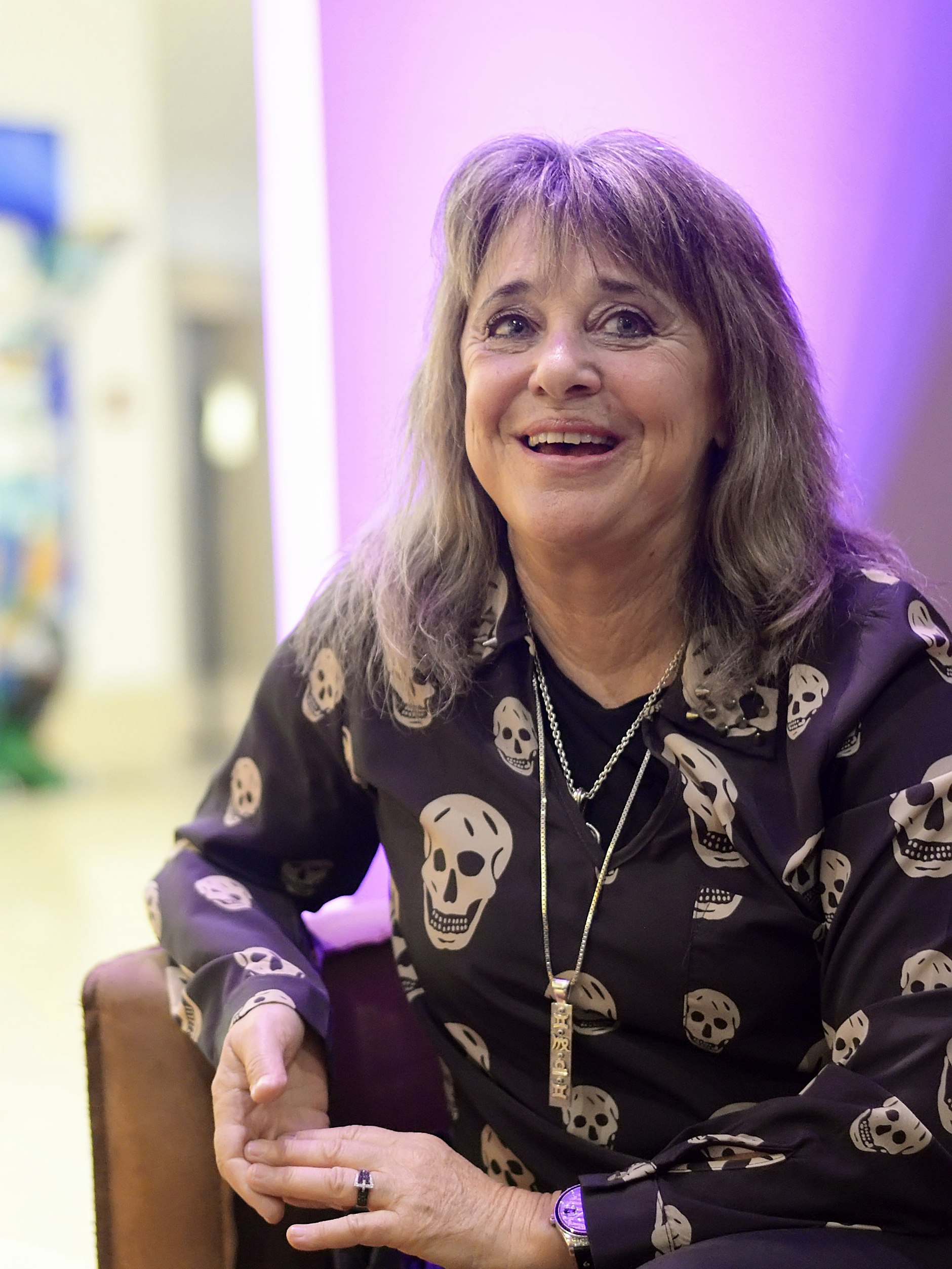 Suzi Quatro&nbsp; im Foyer des Hotel Berlin am Lützowplatz.