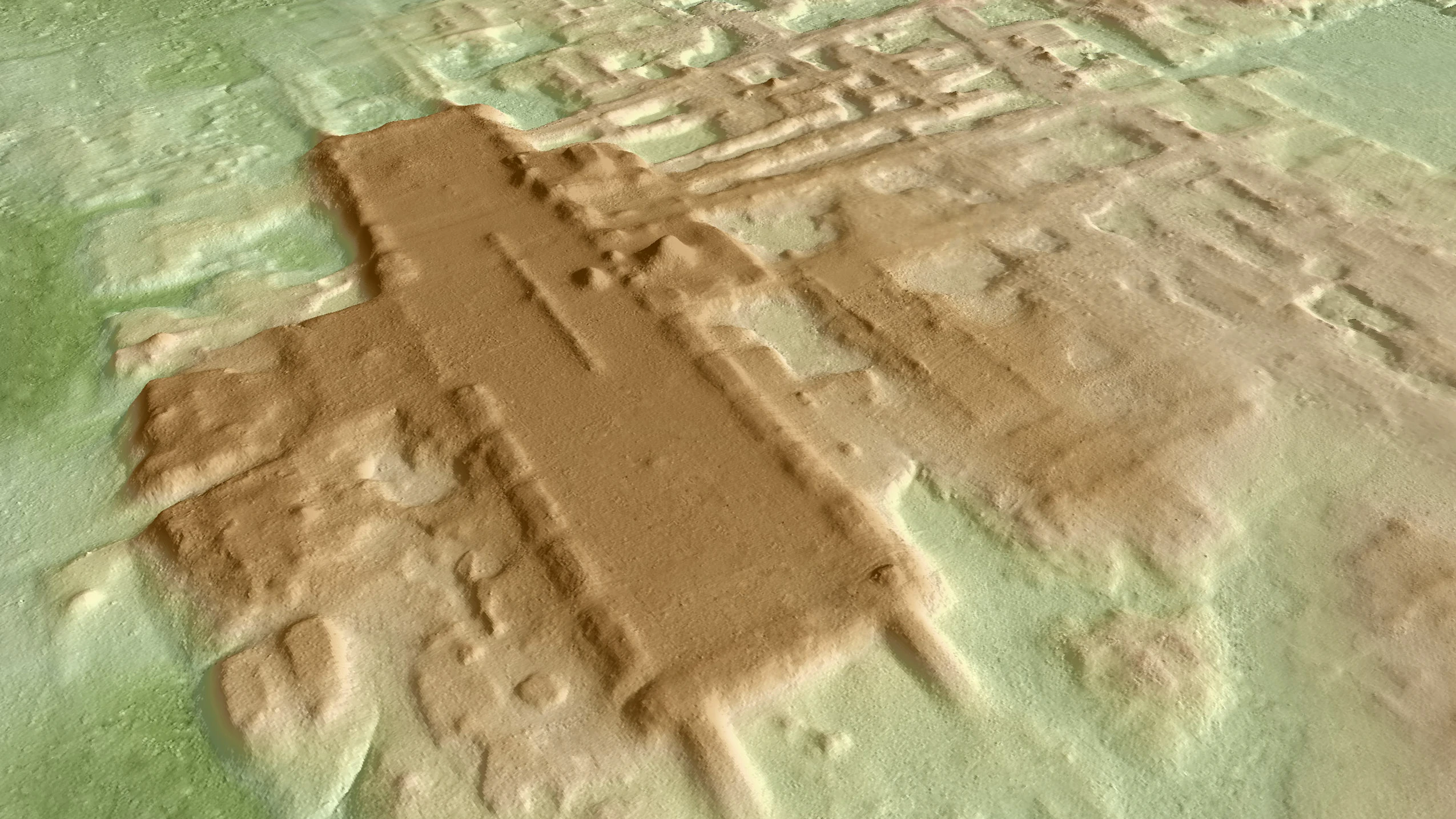 3-D-Bild der Maya-Anlage, basierend auf Lasermessungen aus der Luft&nbsp;