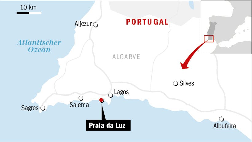 Der mutmaßliche Täter wohnte für einige Jahre zwischen Lagos und Praia da Luz.
